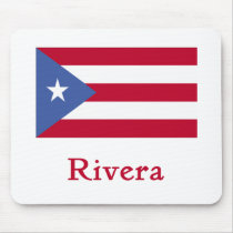 Rivera Puerto Rican Flag mousepads by NameGame Rivera Puerto Rican Flag mousepads