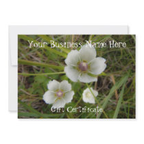 Riverbank Flowers; Gift Certificate Custom Invites