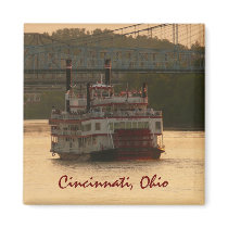 Riverboat on Ohio River magnets by sunrisern Riverboat on Ohio River magnets