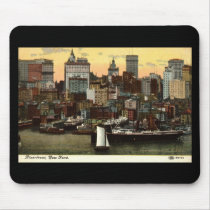 Riverfront New York City Vintage c1905 Mouse Pad