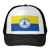 Riverside, California, United States flag Mesh Hat