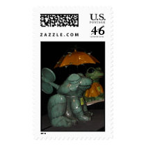Rivet-Raining Frogs postage