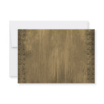 rivetted grungy gold metal plate personalized invitation