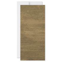 rivetted grungy gold metal plate rack card design