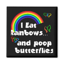 Riyah-Li Design I Eat Rainbows Refrigerator Magnets