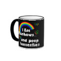 Riyah-Li Design I Eat Rainbows mugs by riyahlidesigns Riyah-Li Design I Eat Rainbows mugs