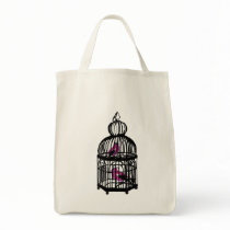 Riyah-Li Designs Caged Birds Tote Bags