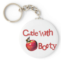 Riyah-Li Designs Cutie With Apple Booty Keychain