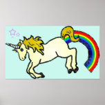 Riyah-Li Designs Rainbow Pooping Unicorn Print