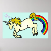 Riyah-Li Designs Rainbow Pooping Unicorn Print