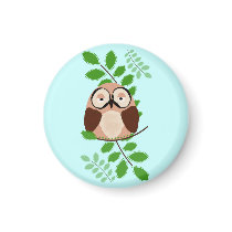 Riyah-Li Designs Spring Owl magnets