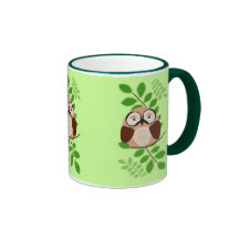 Riyah-Li Designs Spring Owl Mugs
