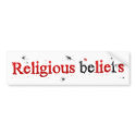 (RLG) Religous Beliefs (Lies) bumper stickers