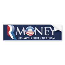 RMoney Romney Obama Bumper Sticker bumper stickers