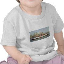 RMS Queen Mary Sailing New York 1950's Tshirt