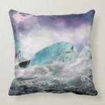 RMS Titanic and Iceberg Painting Pillow