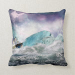 RMS Titanic and Iceberg Painting Pillow