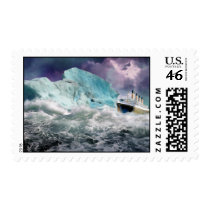 RMS Titanic and Iceberg Painting Postage