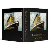 RMS Titanic Anniversary 3 Ring Binder