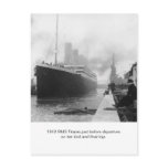 RMS Titanic before departure and poem Postcards