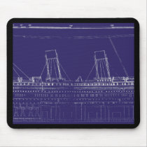 RMS Titanic Original Blueprint, Enhanced for Color Mouse Pad