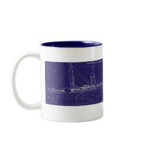 RMS Titanic Original Blueprint, Enhanced for Color Coffee Mugs