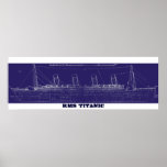 RMS Titanic Original Blueprint, Enhanced for Color posters