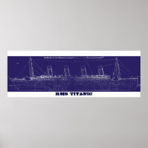 RMS Titanic Original Blueprint, Enhanced for Color