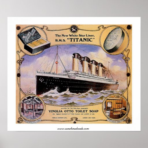 RMS Titanic Vintage Soap Ad Poster