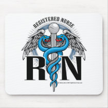 RN Caduceus Blue Mouse Mat