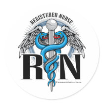 RN Caduceus Blue Stickers