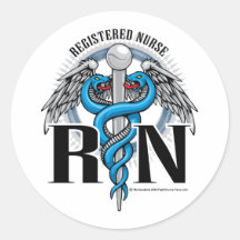 RN Caduceus Blue Stickers