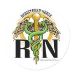 RN Caduceus Green stickers