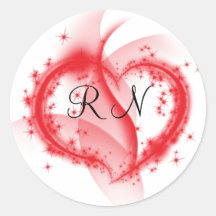 RN heart Stickers