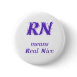RN in purple Pinback Button
