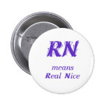 RN in purple Pinback Button