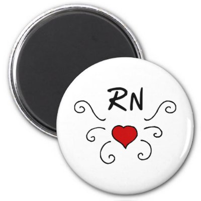 RN Love Tattoo Fridge Magnets by bonfirenurses