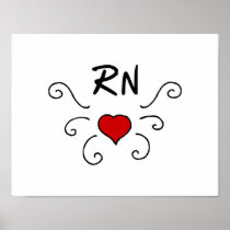 RN Love Tattoo Poster