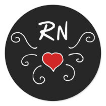 RN Love Tattoo Round Sticker