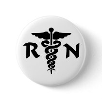 RN Medical Symbol Button