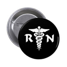 RN Medical Symbol Button