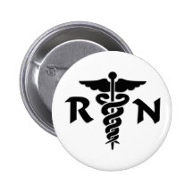 RN Medical Symbol Button