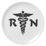 RN Medical Symbol Party Plate