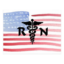 RN Medical Symbol Postcards