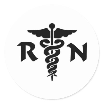 RN Medical Symbol Stickers