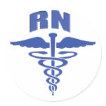 RN  Nurse Register Nurse Caduceus stickers