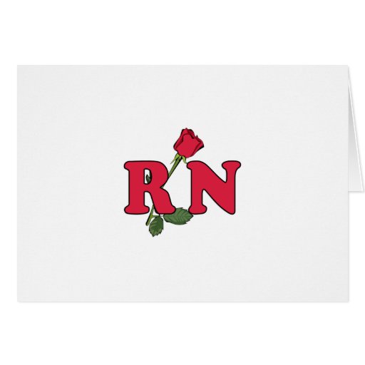 RN Nurse Rose Greeting Card