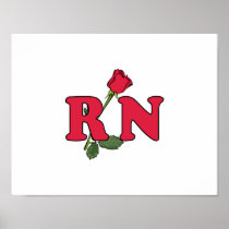 RN Nurse Rose Posters