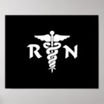 RN Nurses and Medical Symbol Poster posters