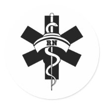 RN Nurses Round Stickers